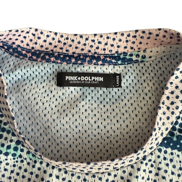 Pink Dolphin Legends At Our Craft Wave Print T-Shirt - L - Picture 3 of 5